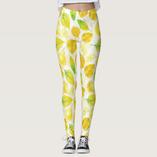 Waterverf najaarpatroon leggings