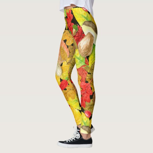 Waterverf najaarpatroon leggings (Links)