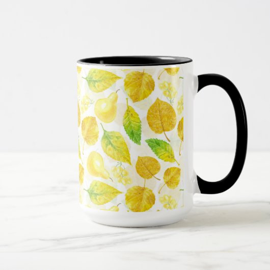 Waterverf najaarpatroon mok (Rechts)