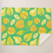 Waterverf najaarpatroon sherpa deken (Voorkant (horizontaal))