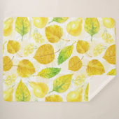 Waterverf najaarpatroon sherpa deken (Voorkant (horizontaal))