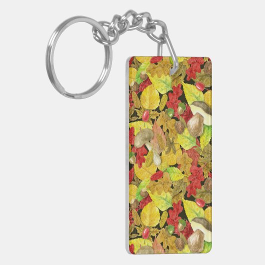 Waterverf najaarpatroon sleutelhanger (Voorkant Links)