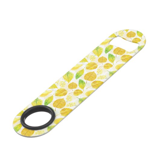Waterverf najaarpatroon speed flessenopener (Voorkant Gekanteld)