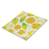 Waterverf najaarpatroon tegeltje (Zijkant)