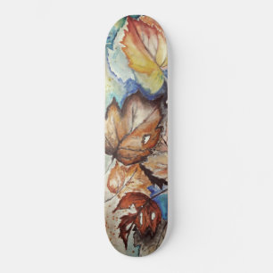 Waterverf - Najaarsbladeren - Persoonlijk Skateboard