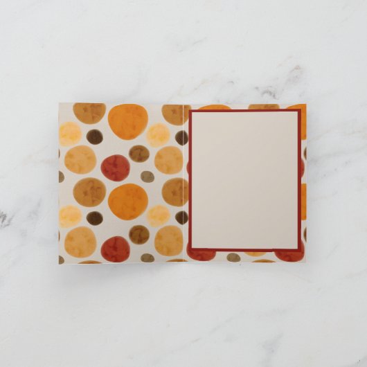 Waterverf Najaarscircles Herfst dagelijks begroeti Kaart (Binnen)