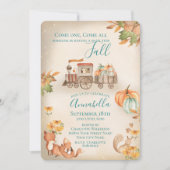 Waterverf najaartrein kaart (Voorkant)