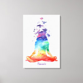 WATERVERF NAMASTE LOTUS YOGA CANVAS