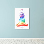 WATERVERF NAMASTE LOTUS YOGA CANVAS (Insitu (Houten vloer))