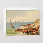  Waterverf Nantasket Beach, Massachusetts Briefkaart (Voorkant / Achterkant)