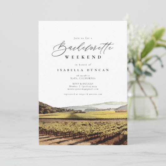 Waterverf Napa Sonoma Valley California Winery Kaart (Staand voorkant)