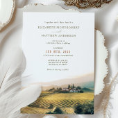 Waterverf Napa Sonoma Valley Wedding Kaart