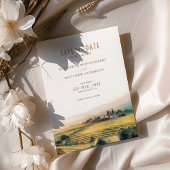 Waterverf Napa Valley Vineyards Save the Date Kaart