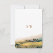 Waterverf Napa Valley Vineyards Wedding Info Kaart (Achterkant)