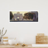 waterverf "Napoleon's Carousel" Parijs Poster (Keuken)