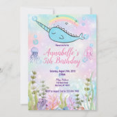 Waterverf Narwhal onder het Zee Kaart (Voorkant)