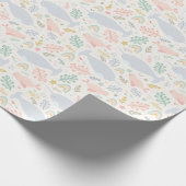 Waterverf Narwhal & Seal Patroon Cadeaupapier (Hoek)