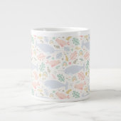 Waterverf Narwhal & Seal Patroon Grote Koffiekop (Voorkant)