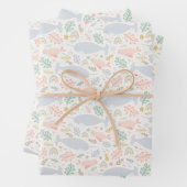 Waterverf Narwhal & Seal Patroon Inpakpapier Vel (In situ)