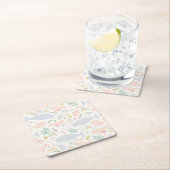 Waterverf Narwhal & Seal Patroon Kartonnen Onderzetters (Insitu)