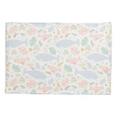 Waterverf Narwhal & Seal Patroon Kussensloop (Achterkant-Links)