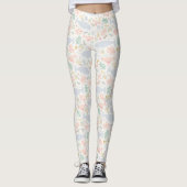 Waterverf Narwhal & Seal Patroon Leggings (Voorkant)