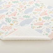 Waterverf Narwhal & Seal Patroon Sherpa Deken (3/4)