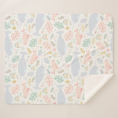 Waterverf Narwhal & Seal Patroon Sherpa Deken (Voorkant (horizontaal))