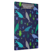Waterverf Narwhals onder het Zee Gold Klembord (Rechts)
