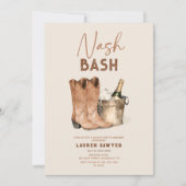 Waterverf Nash Bash Bachelorette Party Uitnodiging (Voorkant)