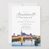 Waterverf Nashville Bachelorette Itinerary en Kaart (Voorkant)