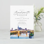 Waterverf Nashville Bachelorette Itinerary en Kaart (Staand voorkant)