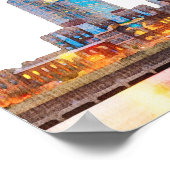 Waterverf Nashville Skyline Weddenschap Welkomstte Poster (Hoek)