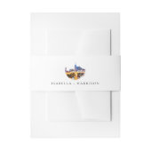 Waterverf Nashville Skyline Wedding  Uitnodigingen Wikkel (Voorkant Voorbeeld)