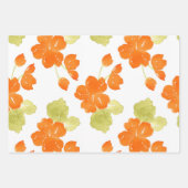 Waterverf Nasturtiumpatroon Inpakpapier Vel (Voorkant 3)