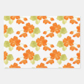 Waterverf Nasturtiumpatroon Inpakpapier Vel (Voorkant)