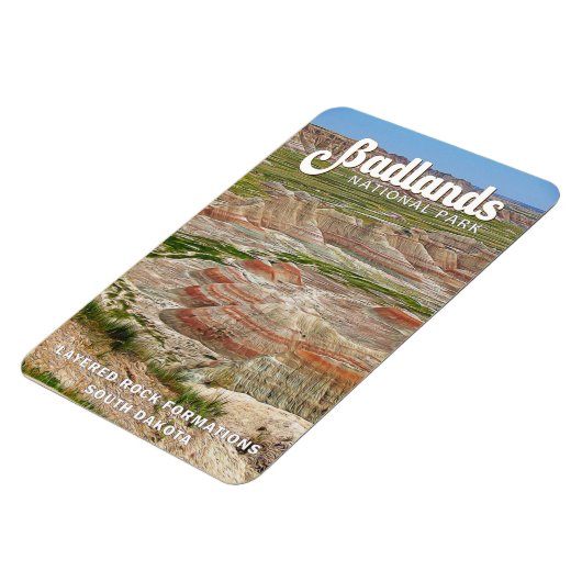 Waterverf nationaal park Badlands Magneet (Linkerzijde)