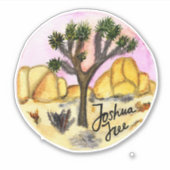 Waterverf Nationaal park Joshua Tree Sticker (Voorkant)