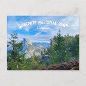 Waterverf nationaal park Yosemite Briefkaart (Voorkant)