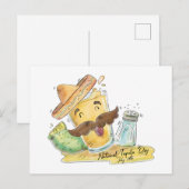 Waterverf Nationale Tequila Dag Briefkaart (Voorkant / Achterkant)