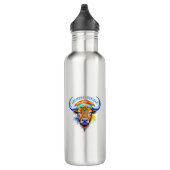 Waterverf Native American Bison Indiaanse hoofdtoo Waterfles (Rechts)