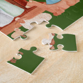 Waterverf Nativiteit Adore Him Religieuze Kerstmis Legpuzzel (Zijkant)