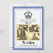 Waterverf Nativiteit Blauwe Kaart voor kerstmis (Voorkant)