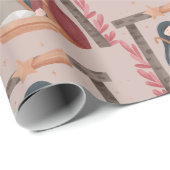 Waterverf Nativiteit Christelijk Jezus Kerstmis Cadeaupapier (Rol Hoek)