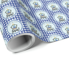 Waterverf Nativiteit Happy Birthday Jesus Cadeaupapier