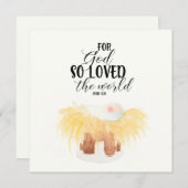 Waterverf Nativiteit Religieus Wenskaart (Voorkant / Achterkant)