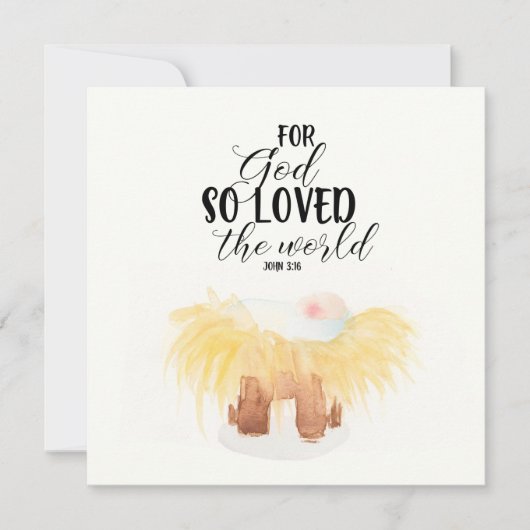 Waterverf Nativiteit Religieus Wenskaart (Voorkant)