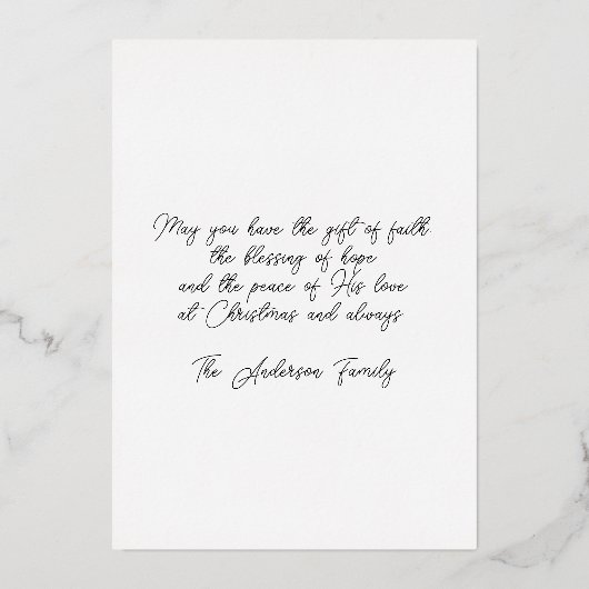 Waterverf Nativiteitsscène Folie Feestdagenkaart (Achterkant)