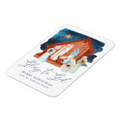 Waterverf Nativiteitsscène Glory naar God niet-fot Magneet (Linkerzijde)