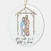 Waterverf Nativiteitsversiering Keramisch Ornament (Links)